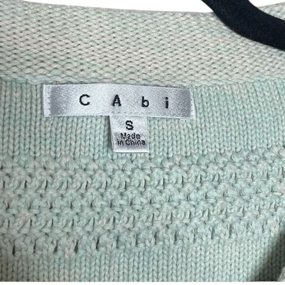 CAbi Society Sweater Women’s Size Small Mint Green Cardigan Style Lady Jacket - Picture 5 of 8